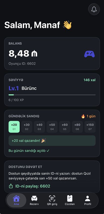 OYUNÇU app — Ana səhifə