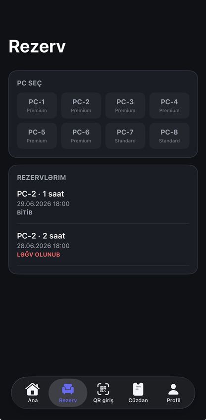 OYUNÇU app — Rezerv
